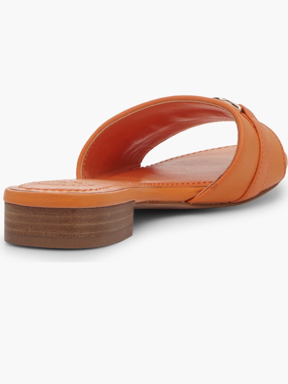 Vince Camuto Orange Leather Maxine Slide Sandal NWT - Picture 2 of 6